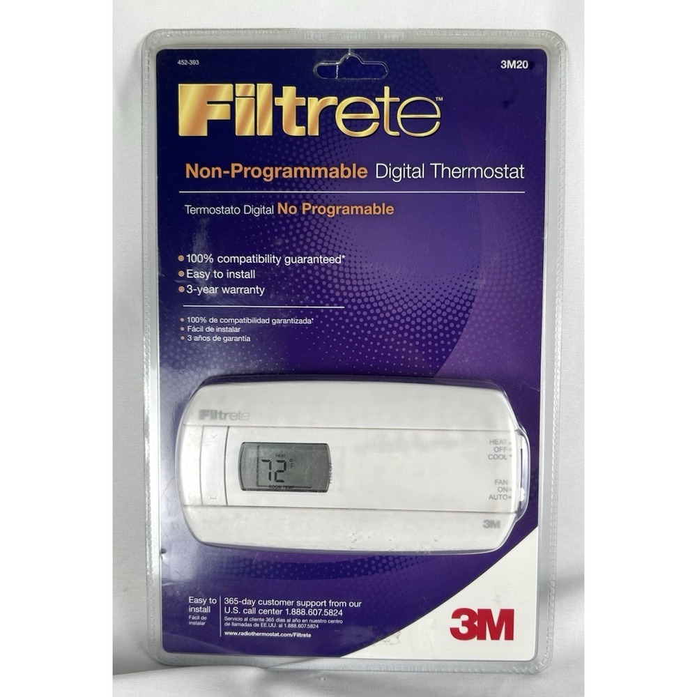 SEALED 3M Filtrete Non-Programmable Digital Thermostat 3M20 452-393